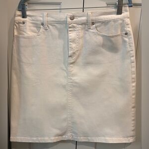 Talbots Ivory Denim Skirt